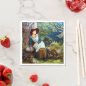 Schlaf im Wald (von Arthur Hughes) Serviette (Beispiel)