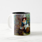 Schlaf im Wald (von Arthur Hughes) Zweifarbige Tasse (Vorderseite Links)