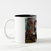 Schlaf im Wald (von Arthur Hughes) Zweifarbige Tasse (Links)