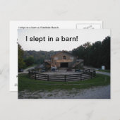 Schlaf in einer Scheune Postkarte (Vorne/Hinten)