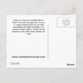 Schlaf in einer Scheune Postkarte (Rückseite)