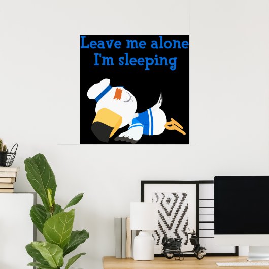 Schlaf in Gulliver Verließ mich allein Tier überqu Poster (Heimbüro)