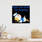 Schlaf in Gulliver Verließ mich allein Tier überqu Poster (Küche)