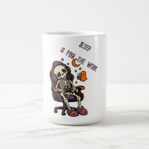 Schlaf ist für die Schwachen Halloween-Gaming-Skel Kaffeetasse