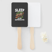 Schlaf ist mein Superkraft Faultier T-Shirt Fächer (Vorne und Hinten)