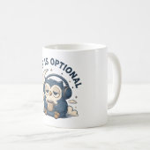 Schlaf ist optional Süße Eule Kaffee Liebhaber Kaffeetasse (VorderseiteRechts)