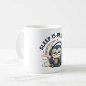 Schlaf ist optional Süße Eule Kaffee Liebhaber Kaffeetasse (Vorderseite Links)
