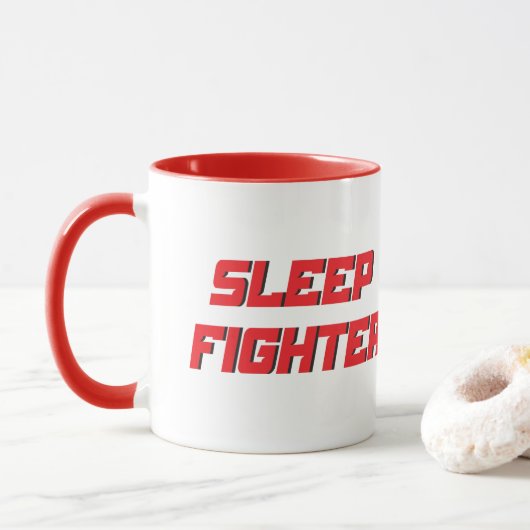 Schlaf-Kämpfer lustig schlaflos Tasse (Mit Donut)