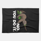 Schlaf kein du tust es Faultier Liebt humorvoll Geschirrtuch (Horizontal)