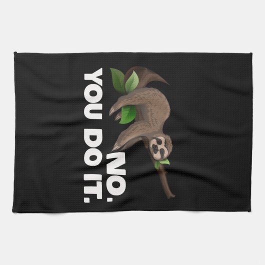 Schlaf kein du tust es Faultier Liebt humorvoll Geschirrtuch (Horizontal)