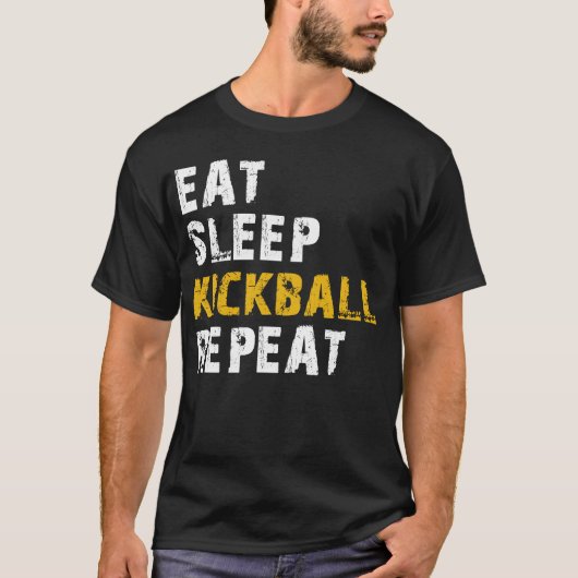 Schlaf Kickball essen T-Shirt (Vorderseite)