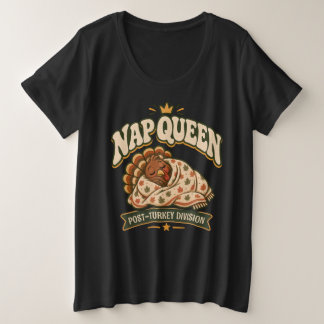 Schlaf Königin Schlafender Truthahn Vintage Ernted Große Größe T-Shirt