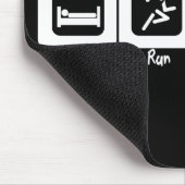 Schlaf-Lauf essen Wiederholung Mousepad (Ecke)
