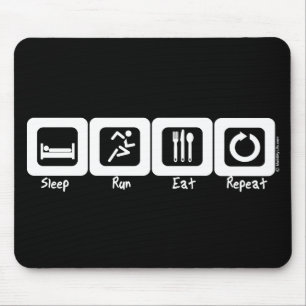 Schlaf-Lauf essen Wiederholung Mousepad