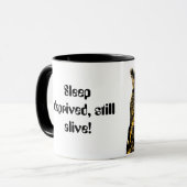 Schlaf leer, noch am Leben! Tasse (Vorderseite Links)
