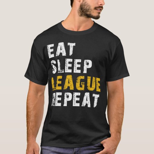 Schlaf-Liga essen T-Shirt (Vorderseite)