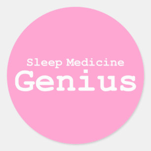 Schlaf-Medizin-Genie-Geschenke Runder Aufkleber