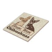 Schlaf mit Chihuahua Fliese (Seite)