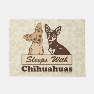 Schlaf mit Chihuahua Fußmatte