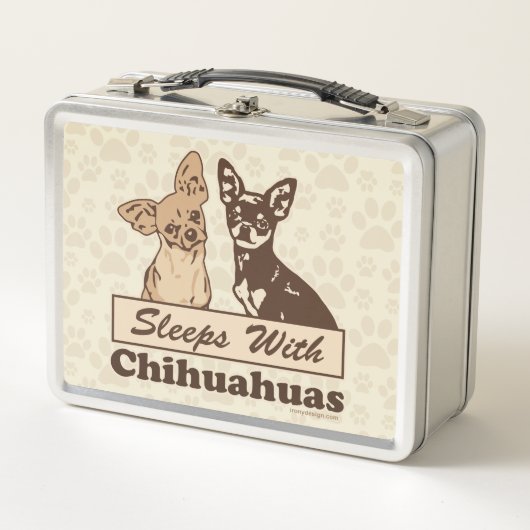 Schlaf mit Chihuahua Metall Lunch Box (Vorderseite)