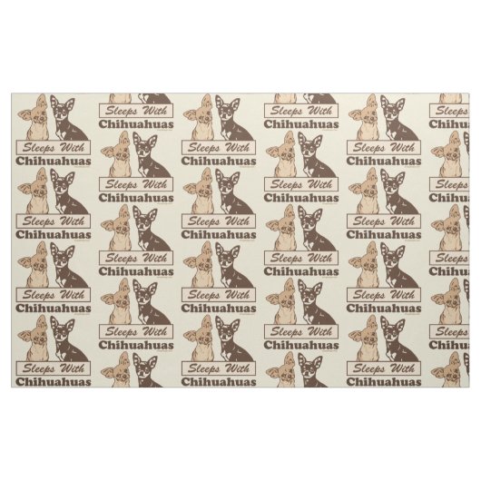 Schlaf mit Chihuahua-Muster Stoff (Fat Quarter (45,7 x 55,9 cm))