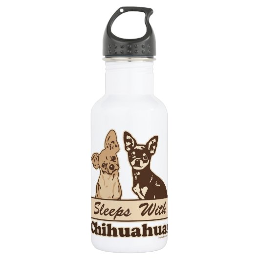 Schlaf mit Chihuahua Trinkflasche (Vorderseite)