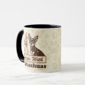Schlaf mit Chihuahuas-niedlichem Hund Tasse (Vorderseite Links)