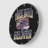 Schlaf mit dem Lkw-Fahrer Große Wanduhr (Winkel)