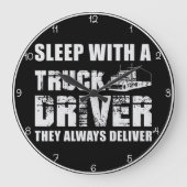 Schlaf mit dem Lkw-Fahrer Große Wanduhr (Vorderseite)