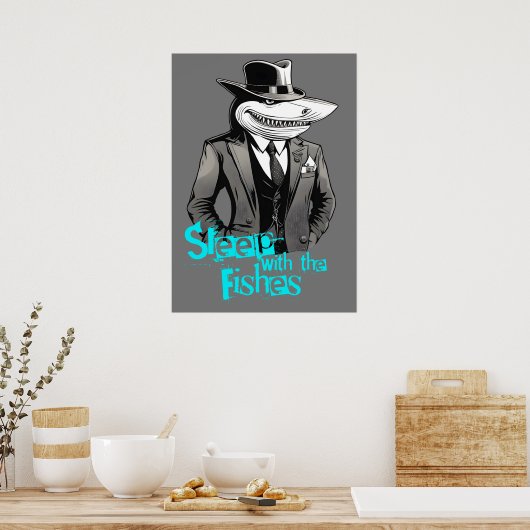 Schlaf mit den Fischen Poster (Küche)