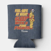 Schlaf mit einem Feuerwehrmann Dosenkühler (Rückseite)