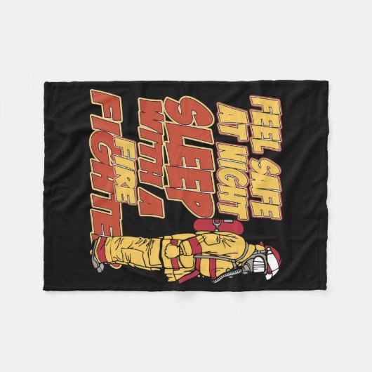 Schlaf mit einem Feuerwehrmann Fleecedecke (Vorderseite (Horizontal))