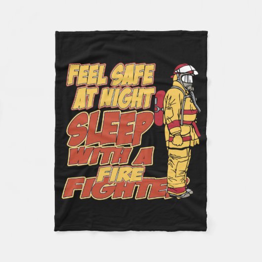 Schlaf mit einem Feuerwehrmann Fleecedecke (Vorderseite)