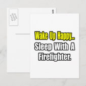 Schlaf mit einem Feuerwehrmann Postkarte (Vorne/Hinten)