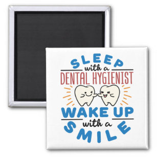 Schlaf mit einem Zahnarzt Weckte mit einem Lächeln Magnet