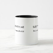 SCHLAF MIT MIR bin ich ein Anaesthetist Tasse (Zentrum)