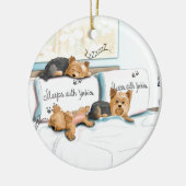 Schlaf mit Yorkies durch Catia Cho Keramik Ornament (Links)