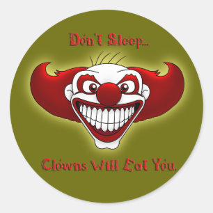 Schlaf nicht! runder aufkleber