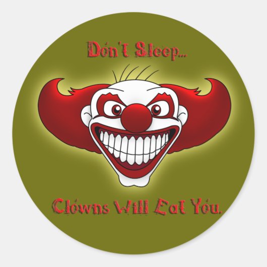 Schlaf nicht! runder aufkleber (Vorderseite)