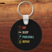Schlaf-Pickleball wiederholen Schlüsselanhänger (Vorderseite)