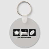 Schlaf Rugby essen Schlüsselanhänger (Vorderseite)
