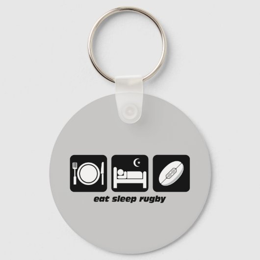 Schlaf Rugby essen Schlüsselanhänger (Vorderseite)