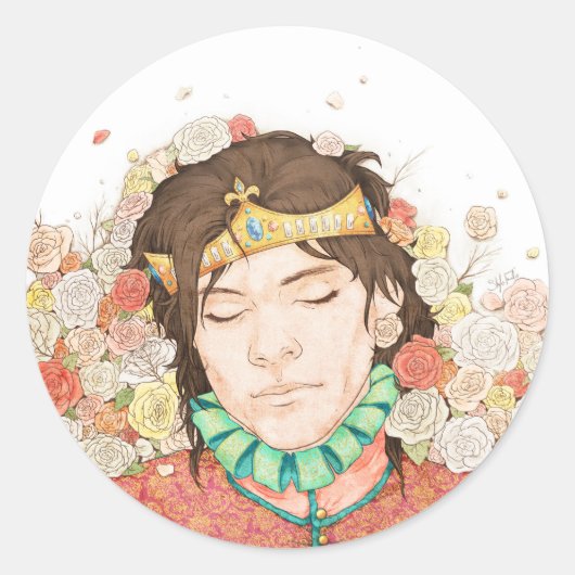 Schlaf Runder Aufkleber (Vorderseite)