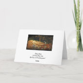 Schlaf Schönheit neben einer Harfe Karte (Rückseite)