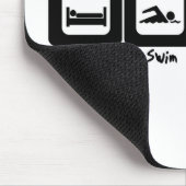 Schlaf-Schwimmen isst Wiederholung Mousepad (Ecke)