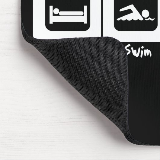 Schlaf-Schwimmen isst Wiederholung Mousepad (Ecke)