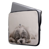 Schlaf Shih tzu Laptop Schläfchen, Schlafhund Laptopschutzhülle (Vorderseite Links)