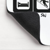 Schlaf-Ski essen Wiederholung Mousepad (Ecke)