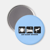 Schlaf Skydive essen Magnet (Vorderseite/Rückseite)