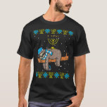 Schlaf Sloth Menorah Ugly Hanukkah Chanukah Anim T-Shirt<br><div class="desc">Schlaf Sloth Menorah Ugly Hanukkah Chanukah Tier jüdisch</div>